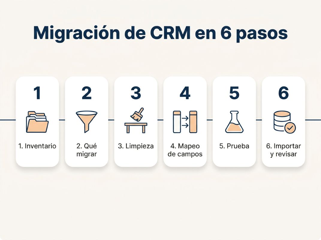 Los 6 pasos de una migración de CRM